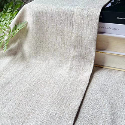 Faux Linen Cafe Curtains for Windows, 36 Inch Length, Natural, Set of 2 - color: Natural, size: 27"W x 36"L (Pack of 2)