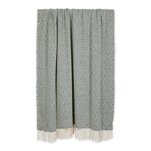 DII Diamond Throw Collection Cotton Woven, 50x60, Hunter Green - color: Hunter Green, size: 50x60"