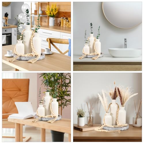 5 Pcs Coffee Table Decor Set, Gray White - color: Gray White