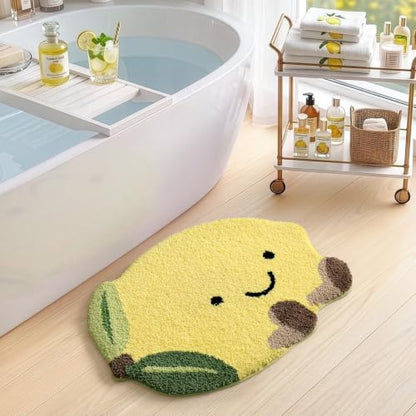 LUMI Cute Bathroom Rug, Absorbent Non Slip Bath Mat, 20.5"x29", Lemmy - color: Fruit-lemmy