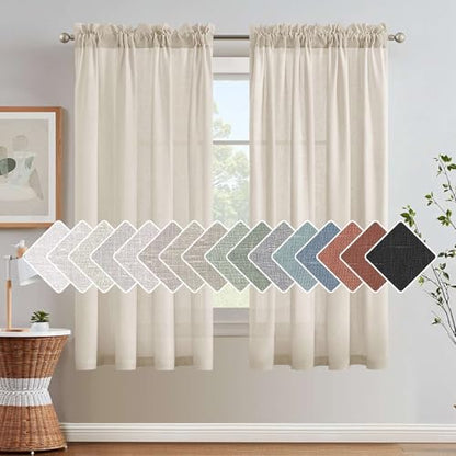 H.VERSAILTEX Heathered Natural - color: Heathered Natural, size: 52"W x 63"L (Pack of 2)