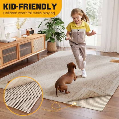 Jorvila Non-Slip Rug Pad Gripper 3x10 Ft - color: White, size: 3' x 10' (Rectangular)