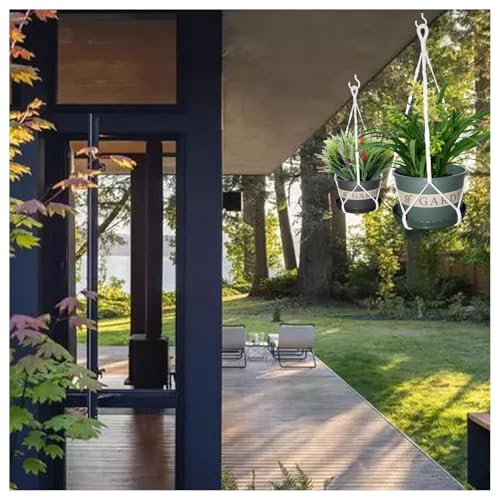 2 Pack Macrame Plant Hanger Large, 37.8 Inch Plant Hanger Indoor Outdoor - size: 38inch