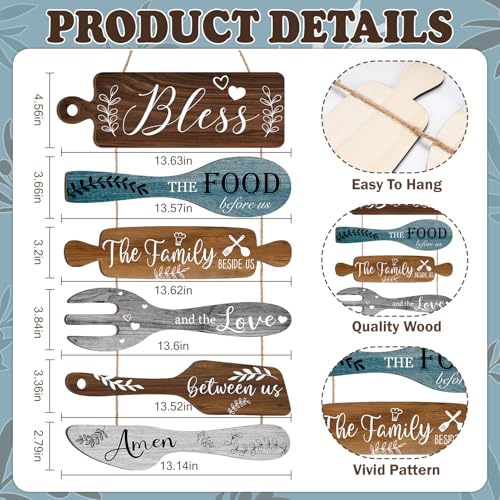 Wall Art Decor, Wooden, for Kitchen Dining Room, Farmhouse Rustic - style: Kitchen