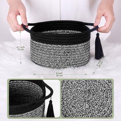 Small Gift Basket Empty to Fill, Gift Bag & Ribbon, Black Gray - color: Gray Black, size: 1 Pack
