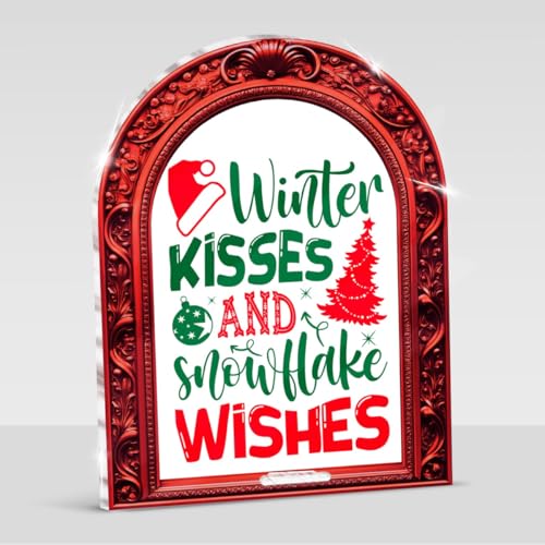 Vintage Framed Christmas Sign Table Decorations - color: WINTER