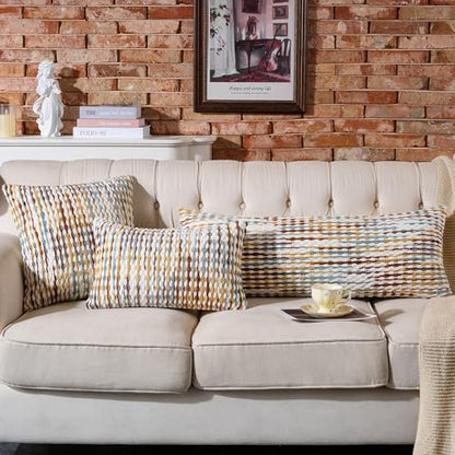 AmHoo Boho Chenille Pillow Cover,20 x 20-Inch Brown - color: Brown, size: 20" x 20" (Pack of 1)