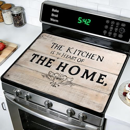 Stove Top Cover for Electric Stoves: All-in-One Heat-Resistant Protector Mat, Non-Slip Kitchen Counter Mat 28''x20'' - color: G254447