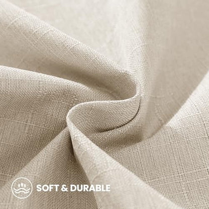 SYSLOON Linen Throw Pillow Covers Set of 2,16x16 Pillow Covers,Beige - color: Beige, size: 16" x 16" (Pack of 2)