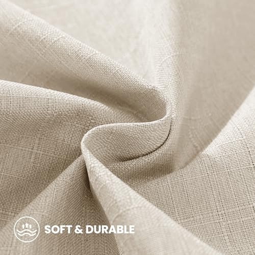 SYSLOON Linen Throw Pillow Covers Set of 2,20x20 Pillow Covers,Beige - color: Beige, size: 20" x 20" (Pack of 2)