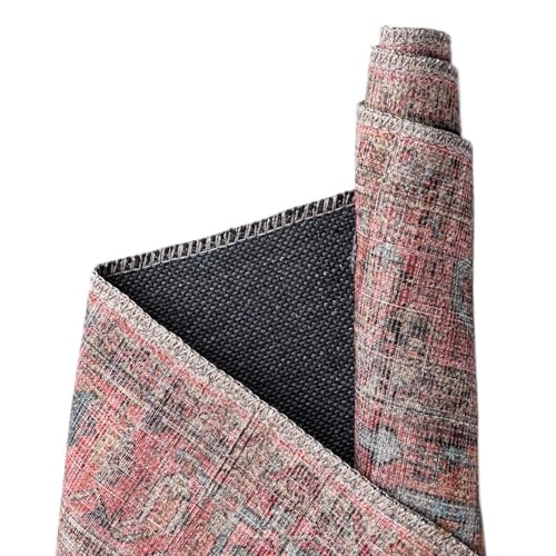 Rugs.com Nostalgia Collection Washable Rug – 5' 3 x 8' Oval Antique Beige Flatweave Rug Perfect for Living Rooms, Large Dining Rooms, Open Floorplans - size: 5'3" x 8' (Oval)