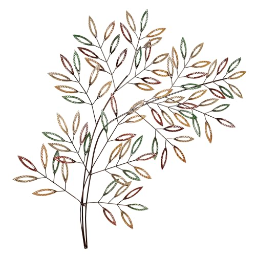 Touch of Class Leafy Tree Metal Wall Art Multi Earth
