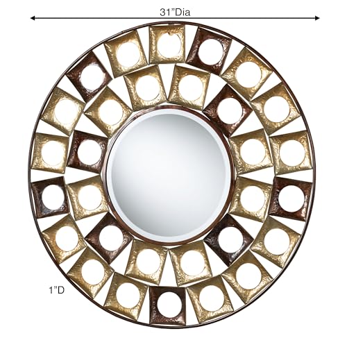 Touch of Class Giachetta Round Wall Mirror Multi Metallic