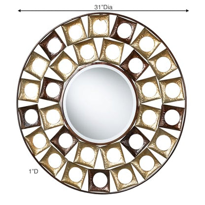 Touch of Class Giachetta Round Wall Mirror Multi Metallic