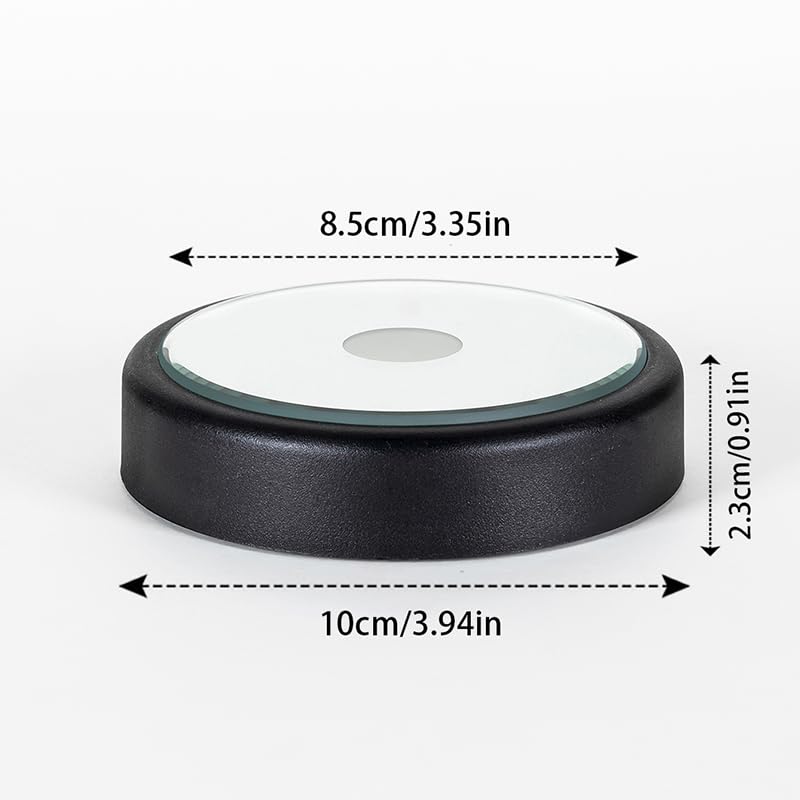 LED Multimodal Multicolor Light Base balckLighted Stand for Crystal Art Display Round Stand - color: B-multi-mode Black Base