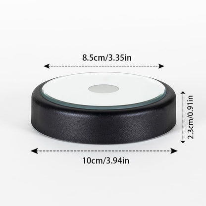 LED Multimodal Multicolor Light Base balckLighted Stand for Crystal Art Display Round Stand - color: B-multi-mode Black Base