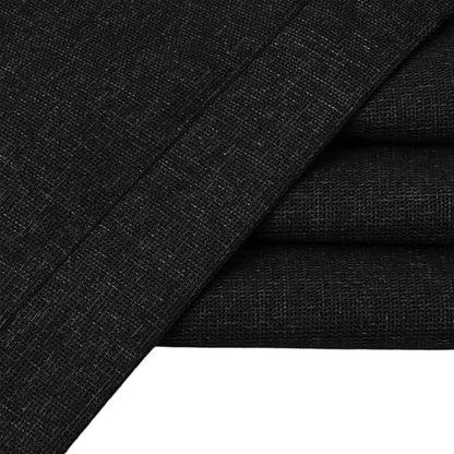 100% Blackout Linen Textured Curtains for Children's Room, Bedroom, Light Weight Curtains with Grommets Top, Full Blackout Curtains Privacy Protection, Black, 52" W x 63" L, 2 Panels - color: Black, size: 52"W x 63"L (Pack of 2)