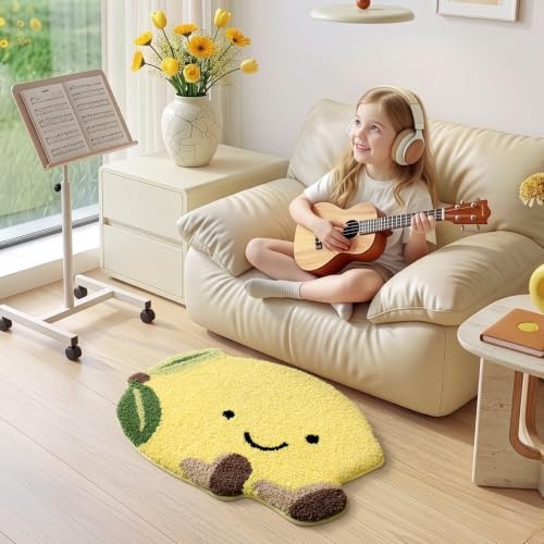 LUMI Cute Bathroom Rug, Absorbent Non Slip Bath Mat, 20.5"x29", Lemmy - color: Fruit-lemmy