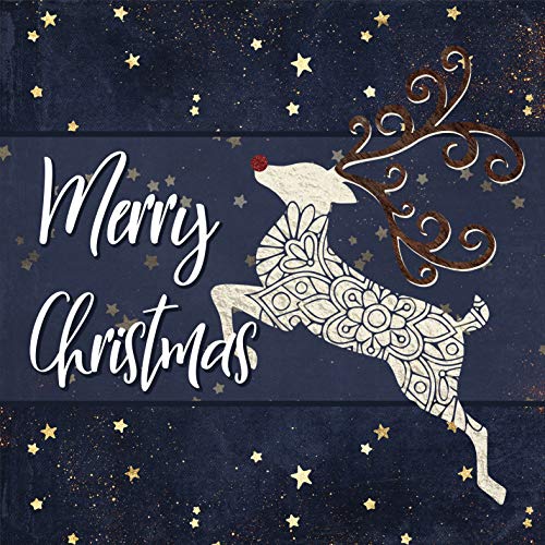MRC Wood Products Merry Christmas - Reindeer Shelf Block 5x5