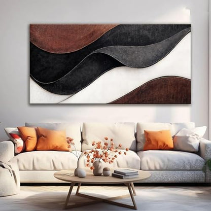 QSQ Large Abstract Black And White Wall Art For Living Room 29 X 58 In - color: KA7C, size: 58"L x 29"W