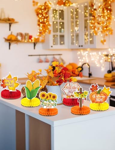 Fall Table Decorations, Thanksgiving Centerpieces for Dinner Table - style: Fall