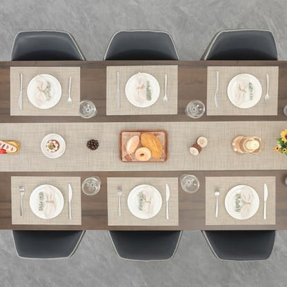 Myir JUN Placemats Set of 4 Kitchen and Dining Table Placemats - color: Beige, size: Set of 4