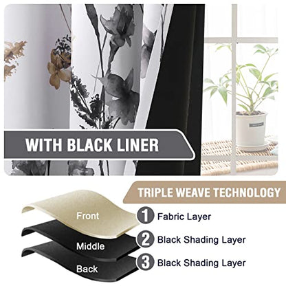 H.VERSAILTEX 100% Blackout Curtains 96 Inches for Living Room, Grey/Taupe - color: Grey/Taupe, size: 52"W x 96"L (Pack of 2)