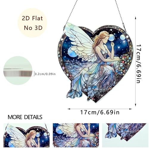 Fairy Ornaments Colorful Window Hanging Decorations Home Wall Decor for Bedroom Patio Indoor Outdoor - color: Fairy