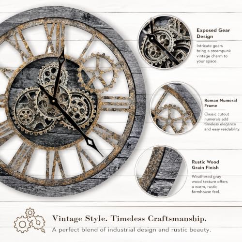 The B-Style Large Wall Clock 24 inch Carbon Gray - color: Carbon Gray, size: 24 inch (60 cm)