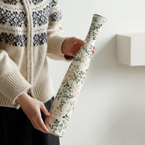 Ceramic Flower Vase, Chinoiserie Floral Green Vintage Tall Floor Vase - size: 19 Inch Tall