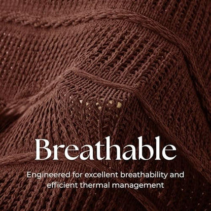 Boho Knitted Chenille Blanket with Tassels - Lightweight & Soft All-Season Throw - 3D Classic Pattern for Living Room Bedroom Couch, Copper Brown, Throw 50"x60" - color: Copper Brown, size: Throw