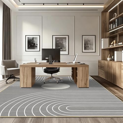 8x10 Boho Area Rug Living Room Modern Geometric Abstract Rug Washable Grey - color: Grey, size: 10' x 8' (Rectangular)