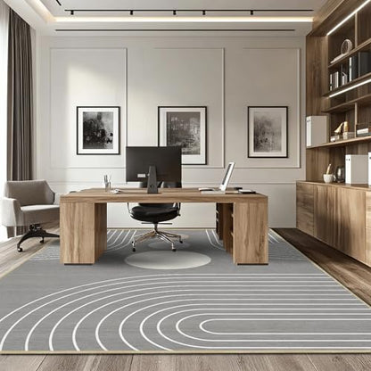 8x10 Boho Area Rug Living Room Modern Geometric Abstract Rug Washable Grey - color: Grey, size: 10' x 8' (Rectangular)