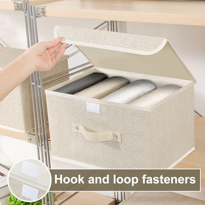 Storage Bins with Handles,Grey and Beige,13x9.1x7.9in,1 Pack - color: Beige/Gray, size: 13x9.1x7.9in(1-pack)