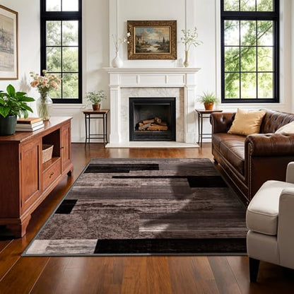 LIANLAM 3x5 Washable Area Rugs for Living Room and Bedroom(3x5,Chocolate) - color: Chocolate, size: 3' x 5' (Rectangular)