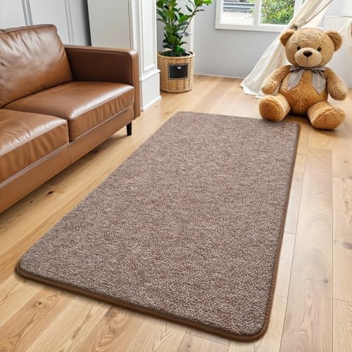 Keeko 2x4 Area Rugs for Living Room,Soft Washable Memory Foam Bedroom Rug - color: Brown-white, size: 2' X 4' (Rectangular)