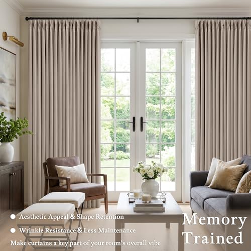 60 Inch Extra Wide 100% Blackout 96 Inch Curtains 1 Panel, Burlywood Birch - color: Burlywood Birch, size: 60"W x 96"L (Pack of 1)