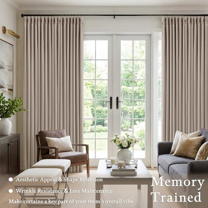 60 Inch Extra Wide 100% Blackout 102 Inch Curtains 1 Panel, Burlywood Birch - color: Burlywood Birch, size: 60"W x 102"L (Pack of 1)