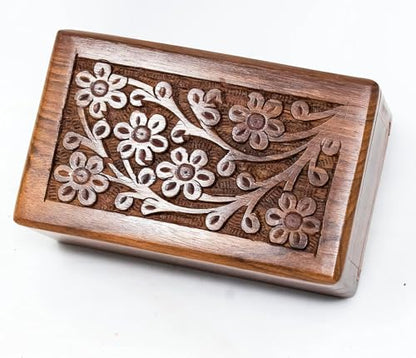 Handcrafted Wooden Urn (X-Small Size) Beautiful Unique Tree of Life Rosewood Design - Urns for Human or Pet Ashes (X-Small) - size: Small