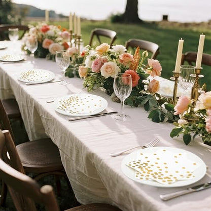 80 Pack of White Paper Cocktail Napkins with Gold Foil Polka Dot Confetti，Polka Dot Party Supplies(5 x 5 in，3-ply) (gold) - style: Gold Dot