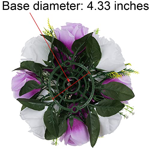 Flower Centerpieces for Wedding Tables: Lilac & White, 2 Packs - color: Lilac & White