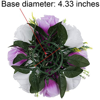 Flower Centerpieces for Wedding Tables: Lilac & White, 2 Packs - color: Lilac & White