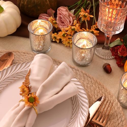Volens Silver Party Decorations 72pcs, Mercury Glass Votive Candle Holders - color: Silver--72pcs