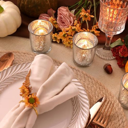 Volens Silver Party Decorations 72pcs, Mercury Glass Votive Candle Holders - color: Silver--72pcs