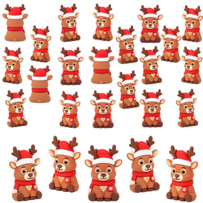 30 Pcs Miniature Christmas Reindeer Figurines, Tiny Deer Statues Ornaments - color: Reindeer, size: 30 Pcs