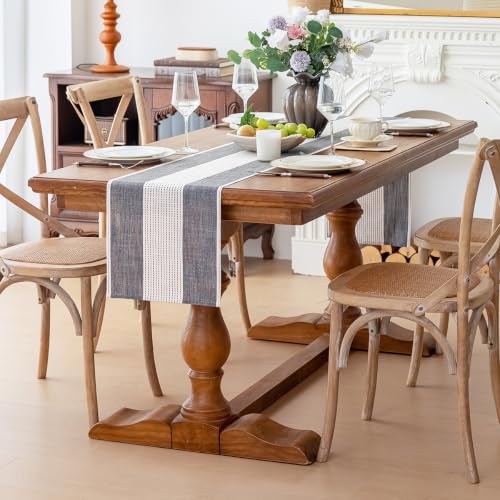 Line Macrame Table Runner, Black Table Runners 60 Inches Long - color: Black, size: 13"x60"