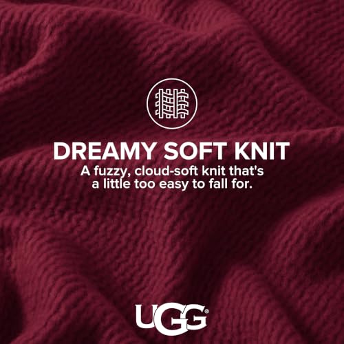 UGG Margot Knit Throw Blanket for Couch, 50" x 70", Red (Coffee Berry) - color: Red