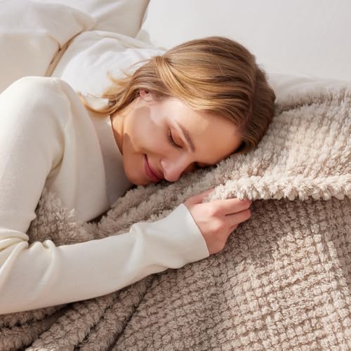 Whale Flotilla Soft Fleece Queen Size Bed Blanket, Camel - color: Camel, size: Queen(90x90 In)