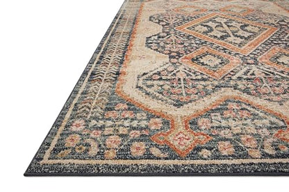 Loloi Jocelyn Navy/Multi 2'-3" x 7'-6" Runner Rug - color: Navy / Multi, size: 2'3" x 7'6" (Rectangular)