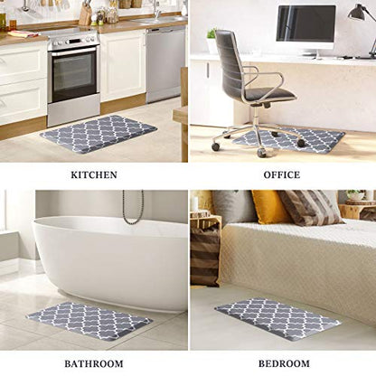 WISELIFE Kitchen Mats and Rugs Cushioned Anti-Fatigue, 17.3"x 28", Grey - color: Stylish Grey, size: 28"L x 17.3"W x 0.5"Th